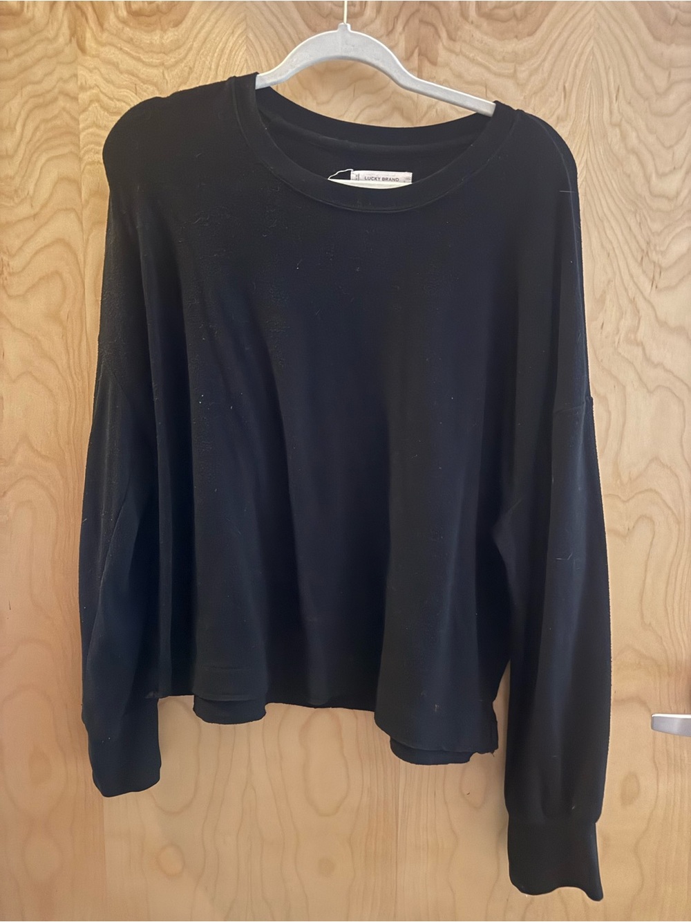 Lucky Brand Black Crewneck Sweater